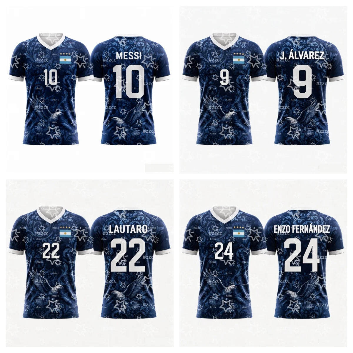 Maillot de football Argentine 2026 Messi 10 – Tenue commémorative pour fans – Cadeau sportif d'été – T-shirt homme et vêtements enfant ﻿