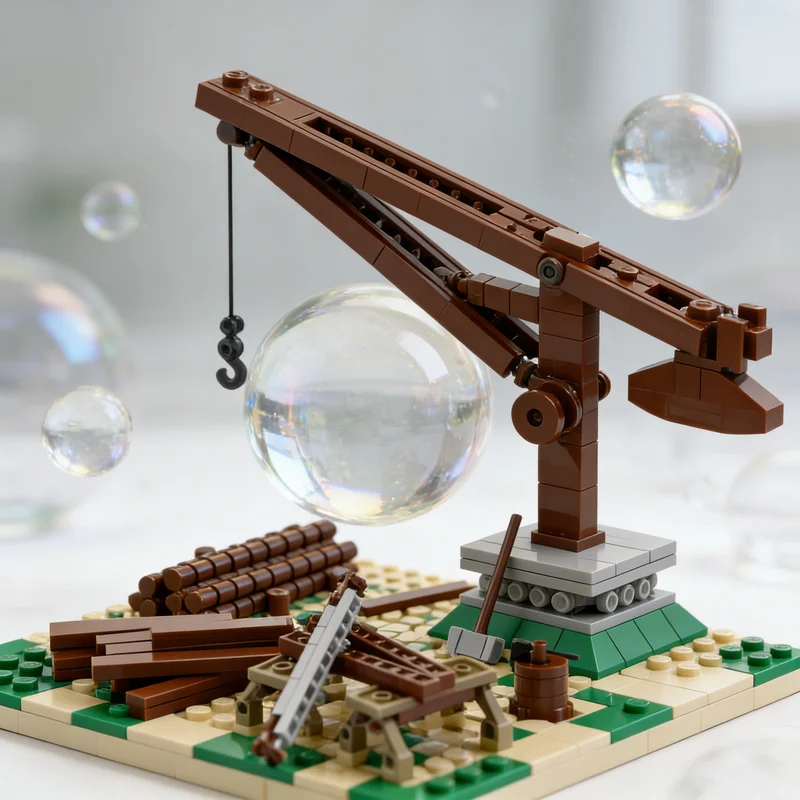 

844 детали MOC «Древневозрождение»: Лесозаготовительная база, игры индейцев, модель для сборки, рождественский подарок, игрушечные блоки, архитектурный конструктор, креативная идея