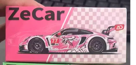 Vvm Zecar 1:64 Porsch 911 Gt3r Green/Pink Dinosaur Simulation