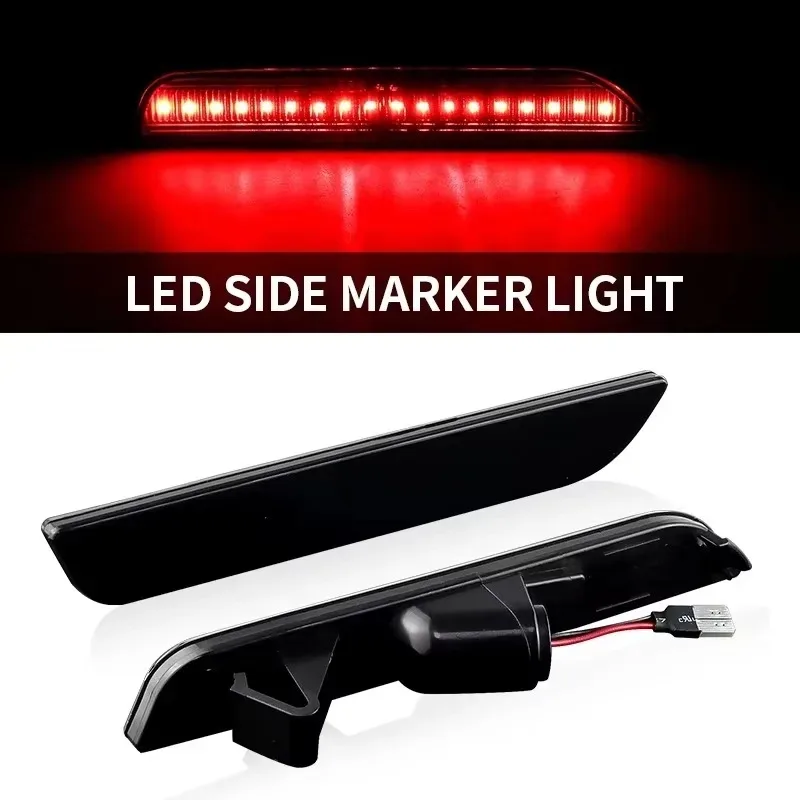 

High Quality 2PCS Rear Bumper Red LED Side 2010-2014 D Mustang Base GT Shelby GT500 302AR3Z15A201D for Marker Brake Stop Light