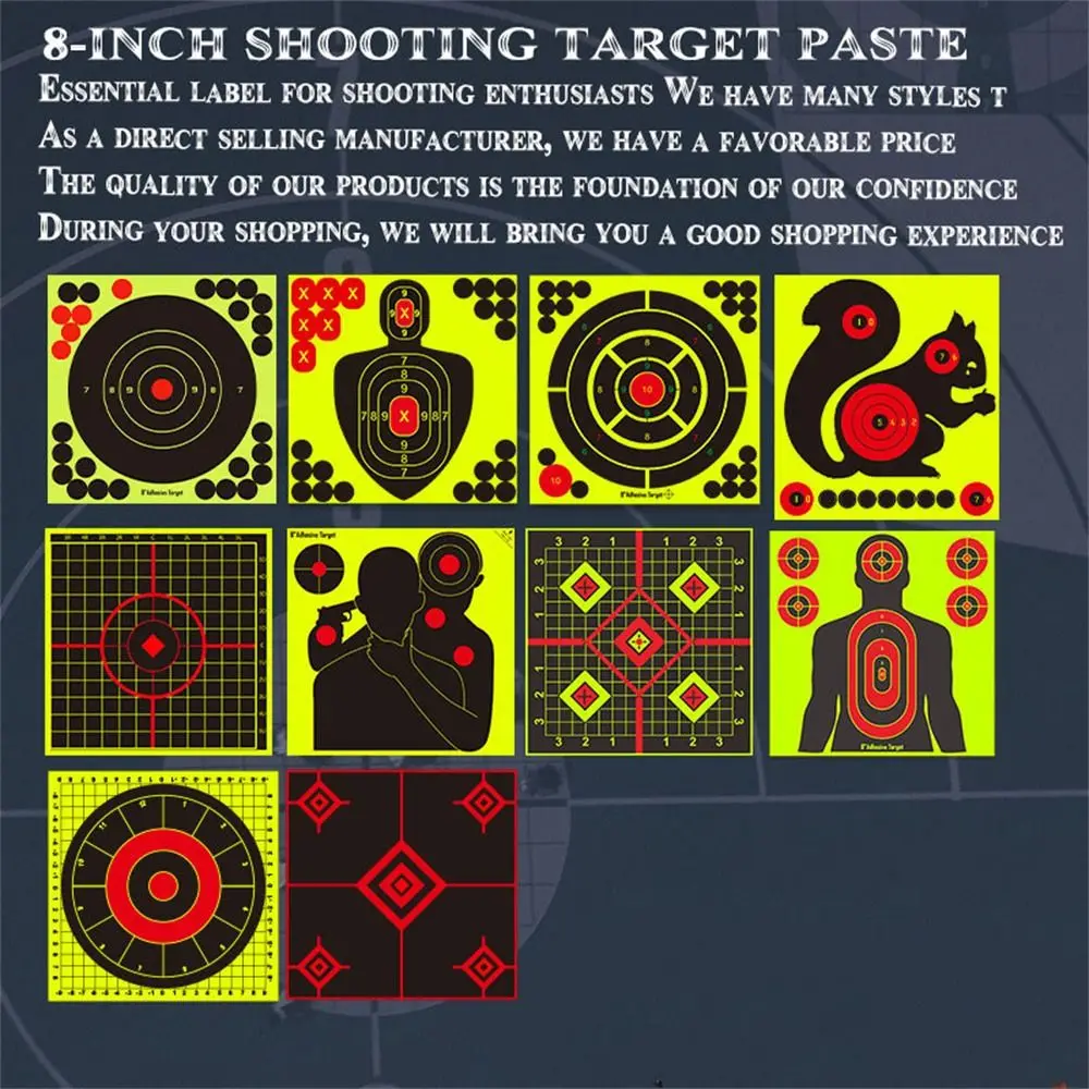 Sputtering Green Fluorescent Self Adhesive Self Stick Aim Training Target Paster Targets Stickers Shooting Target Target Papers