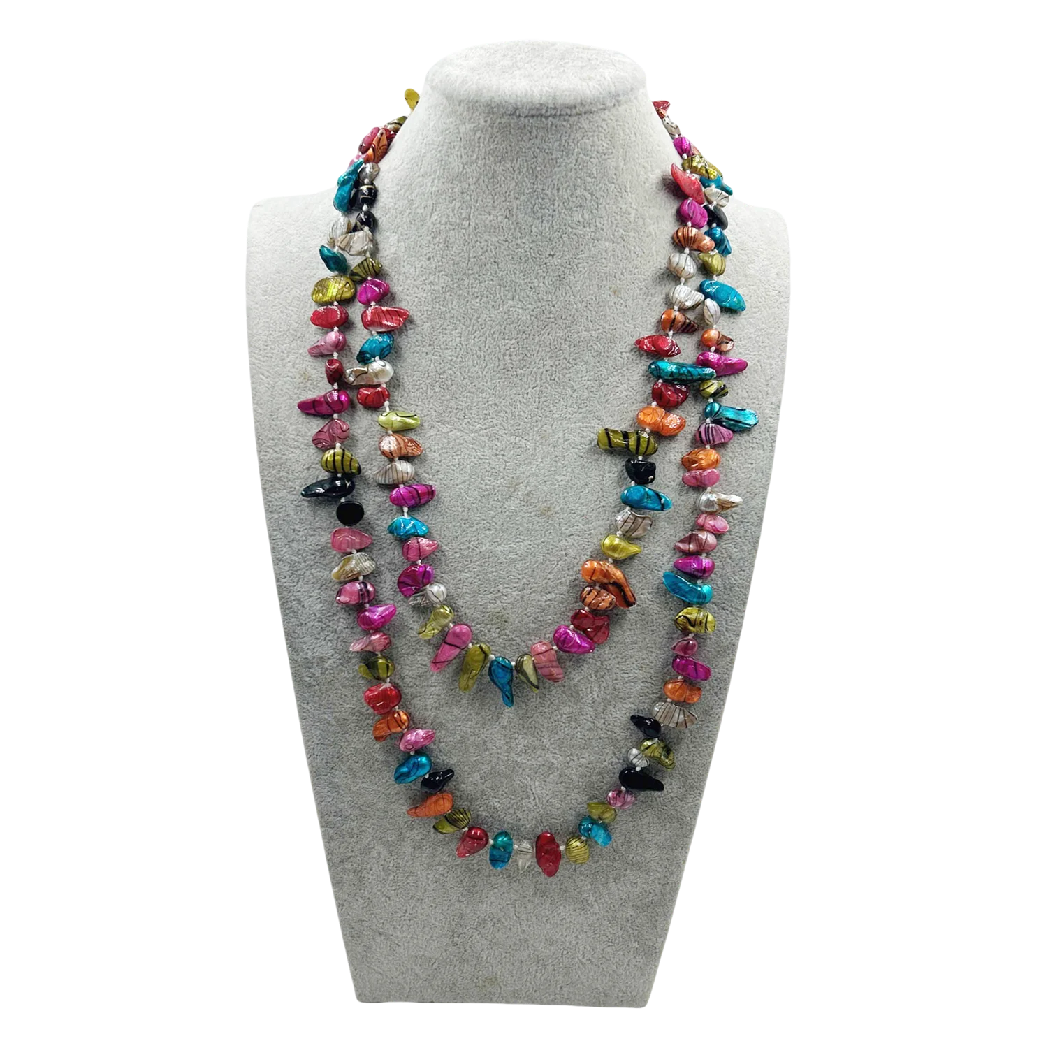 

Elegant 100% Natural Freshwater Pearl Necklace 120cm Long Baroque Shape Women's Jewelry Accessory
