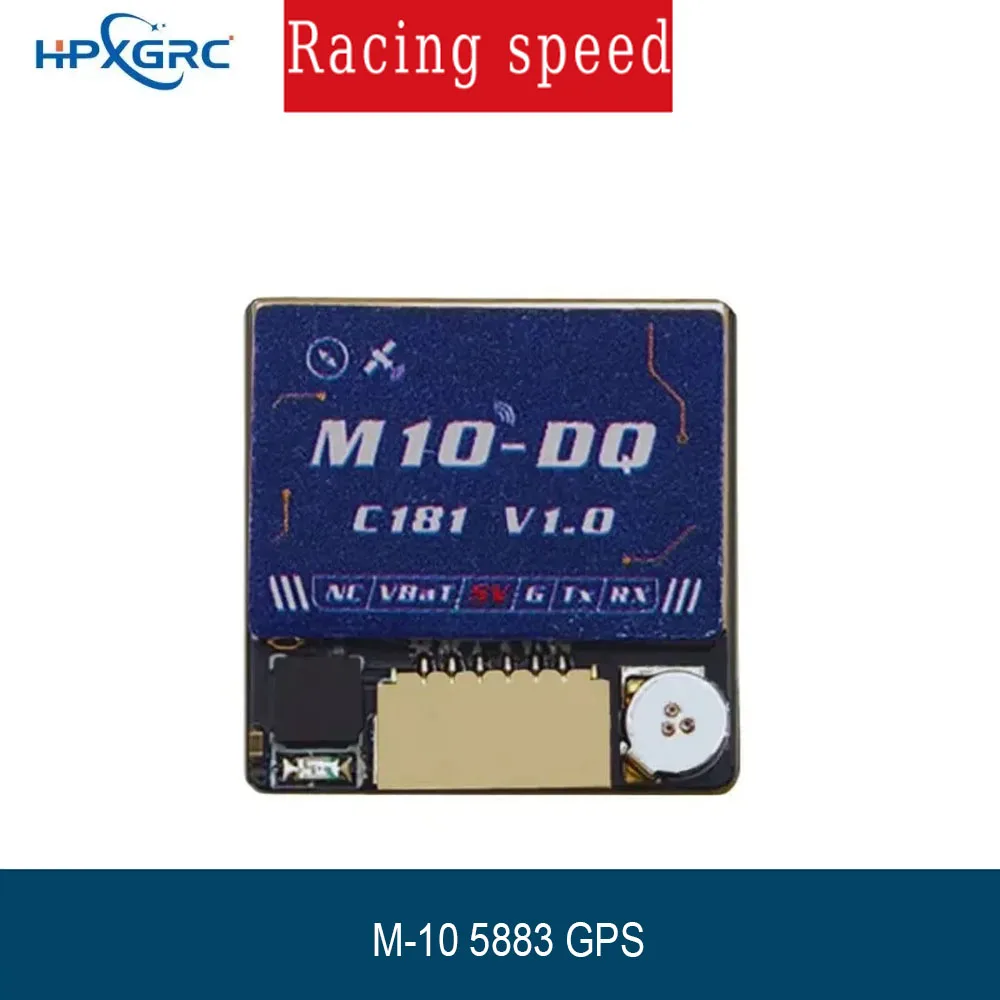 M10 5883 GPS Module with Compass & Ceramic Antenna, Onboard LED for FPV Drone RC Aircraft, HPXGRC High Precision