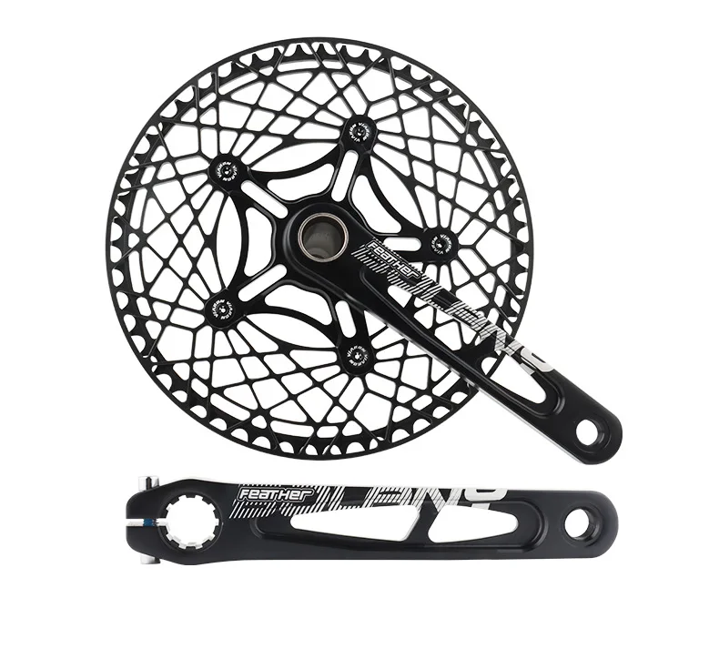 Sell Well BCD 130 L170mm Bicycle hollow integrated crank Aluminum  CNC machining ultra-lightweight design Bicycle chain crank