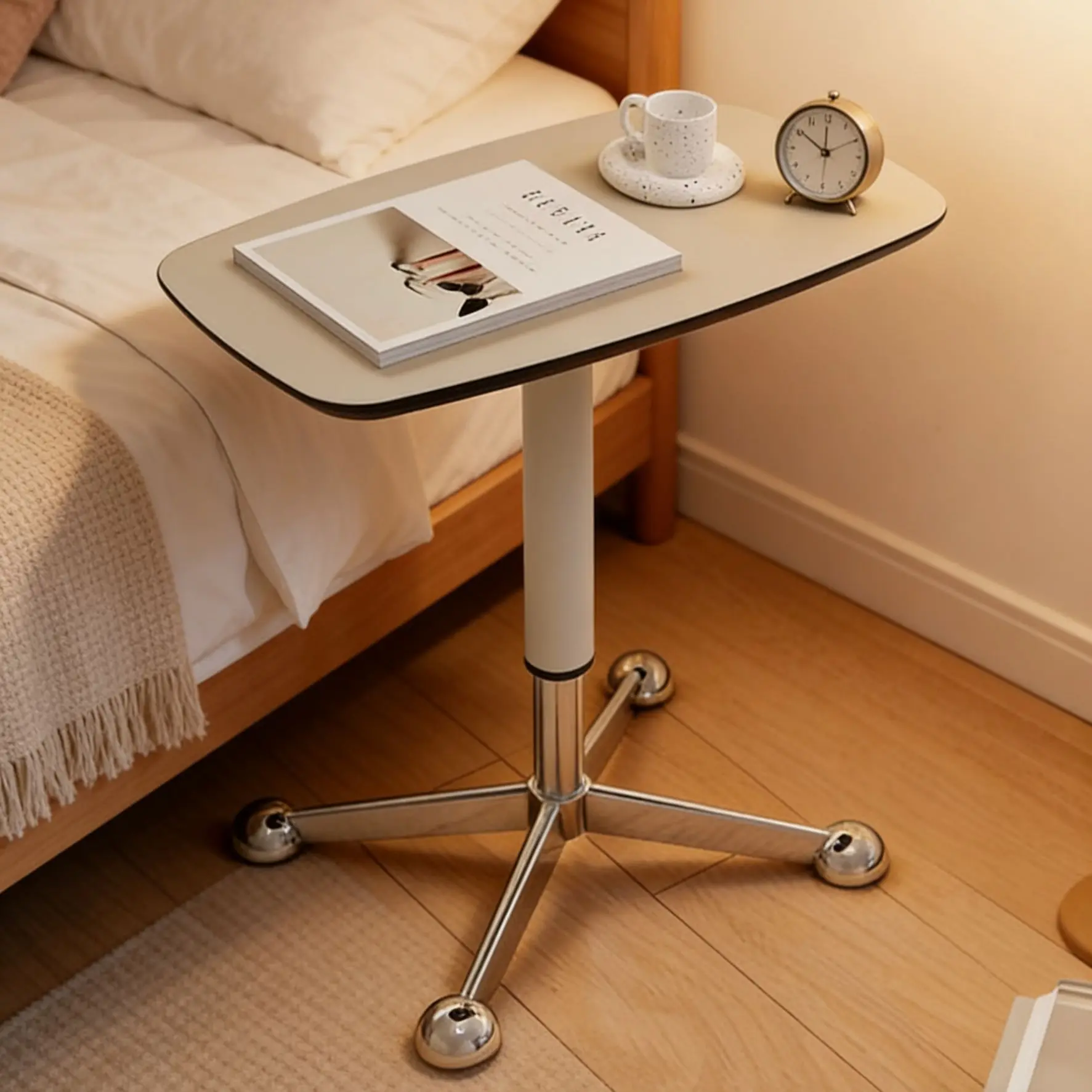 

Movable sofa side lift side table small apartment bedside simple leisure area negotiation table household small table