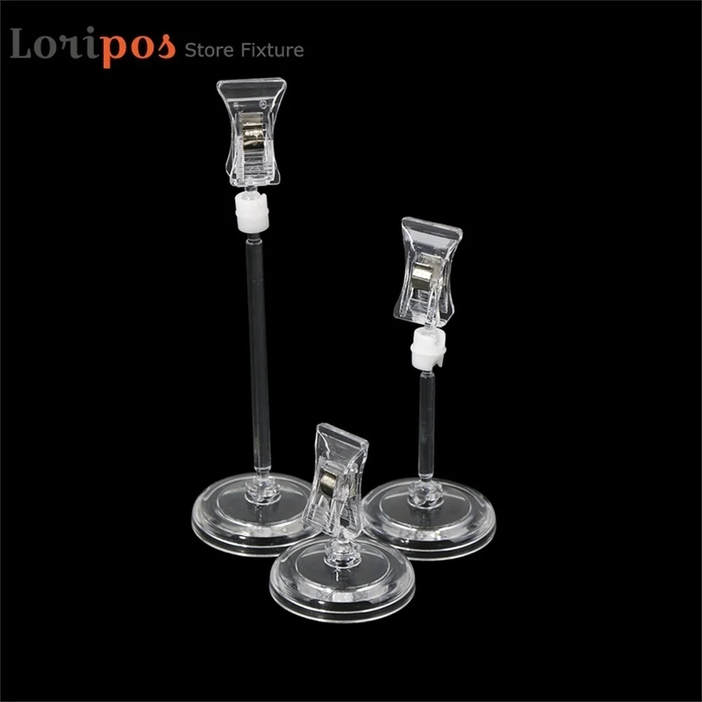 Clear Pop Plastic Sign Paper Card Display Price Label Tag Promotion Signage Clips Holders In Supermarket Retails Price Tag Clip