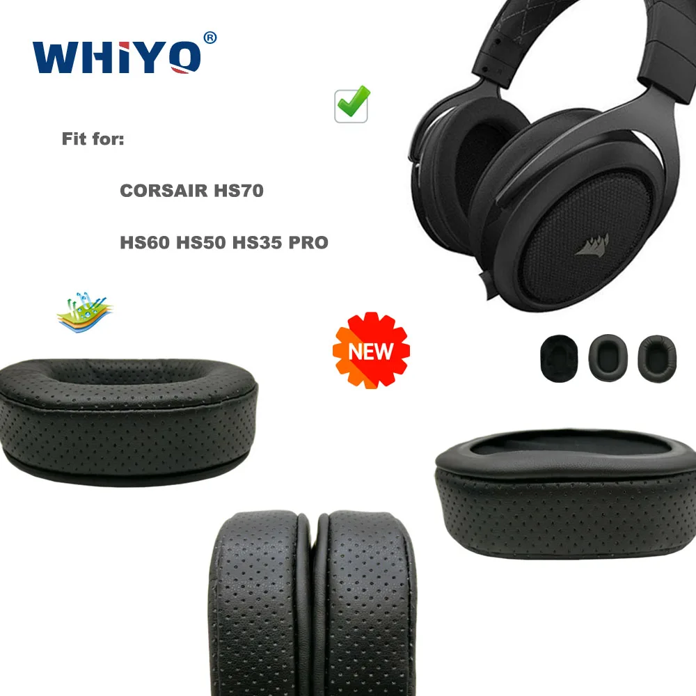 

New Upgrade Replacement Ear Pads for CORSAIR HS70 HS60 HS50 HS35 PRO Headset Parts Leather Cushion Velvet Earmuff Earphone