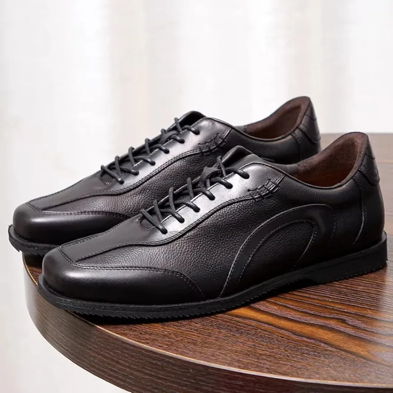 

Дизайнерская роскошная мужская обувь из натуральной кожи, повседневная модная дышащая обувь на мягкой подошве, рабочая кожаная обувь, мужские оксфорды высокого качества