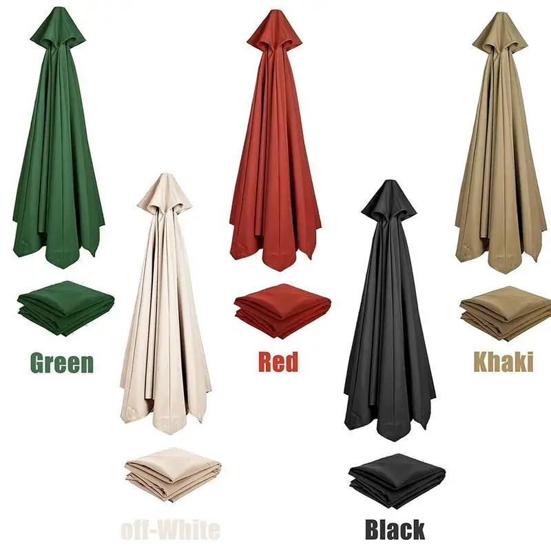 2/3M Parasol Replacement Cloth Without Stand Parasol Umbrella Cover Waterproof Sunshade Cloth Canopy Patio Garden Cover 