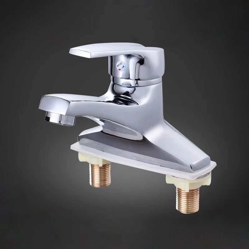 Bathroom Washbasin Above Counter Basin Faucet Zinc Alloy Double Hole Single Handle Basin Faucet