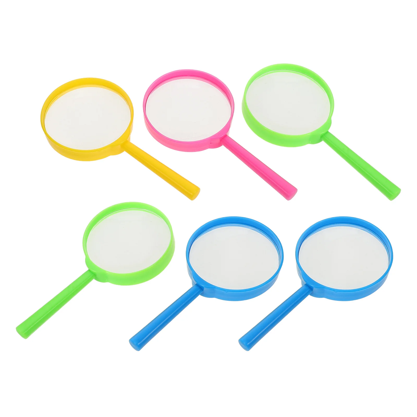 

6Pcs Handheld Magnifying Glass Colorful Plastic Reading Magnifiers for Bright Colors Portable Observation Tool