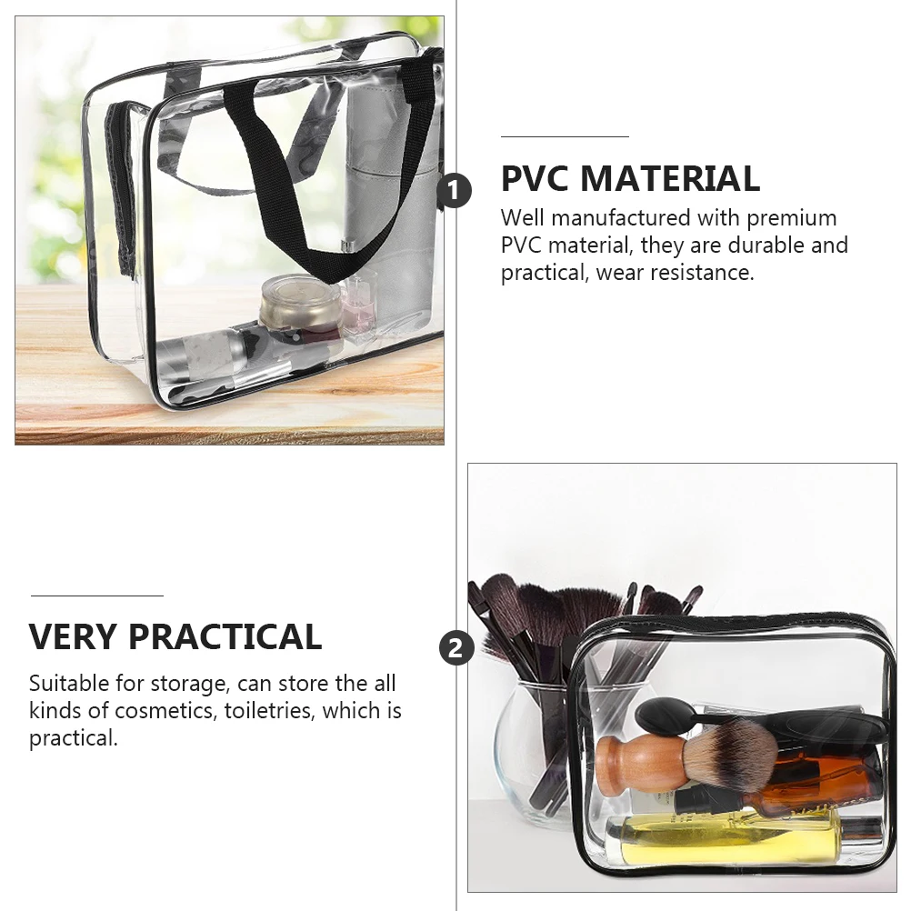 

2Pcs Waterproof Bags Travel Toiletry Pouches Storage H held Makeup Accessories Compact Lightweight Durability