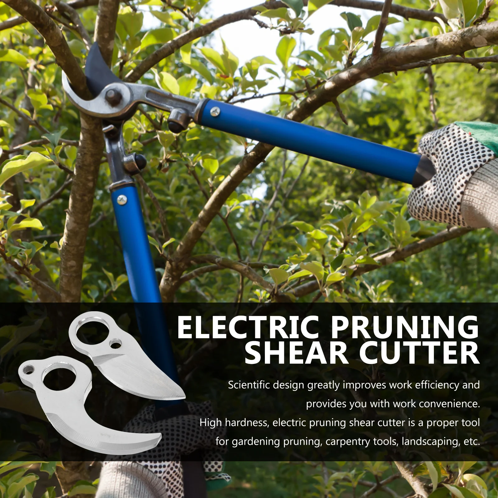 

2pcs Electric Pruning Shear Gardening Tools Heavy Duty Carbon Steel Replacement 25mm Opening Scissors Landscaping
