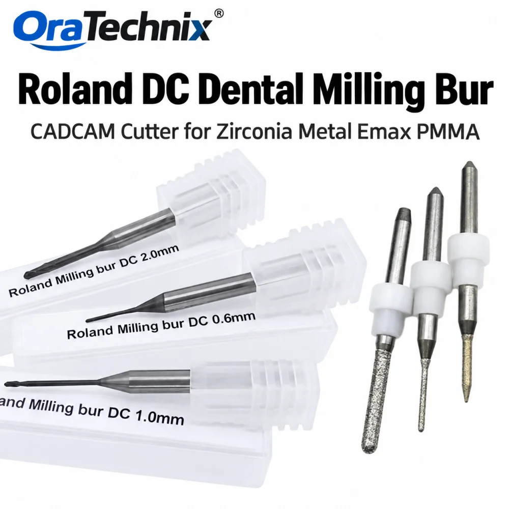 1PC Roland Milling Burs for Emax/Zrconia/PMMA/Metal Dental Lab Material Grinding Tool Dental Dentistry Dental Technician Cutting