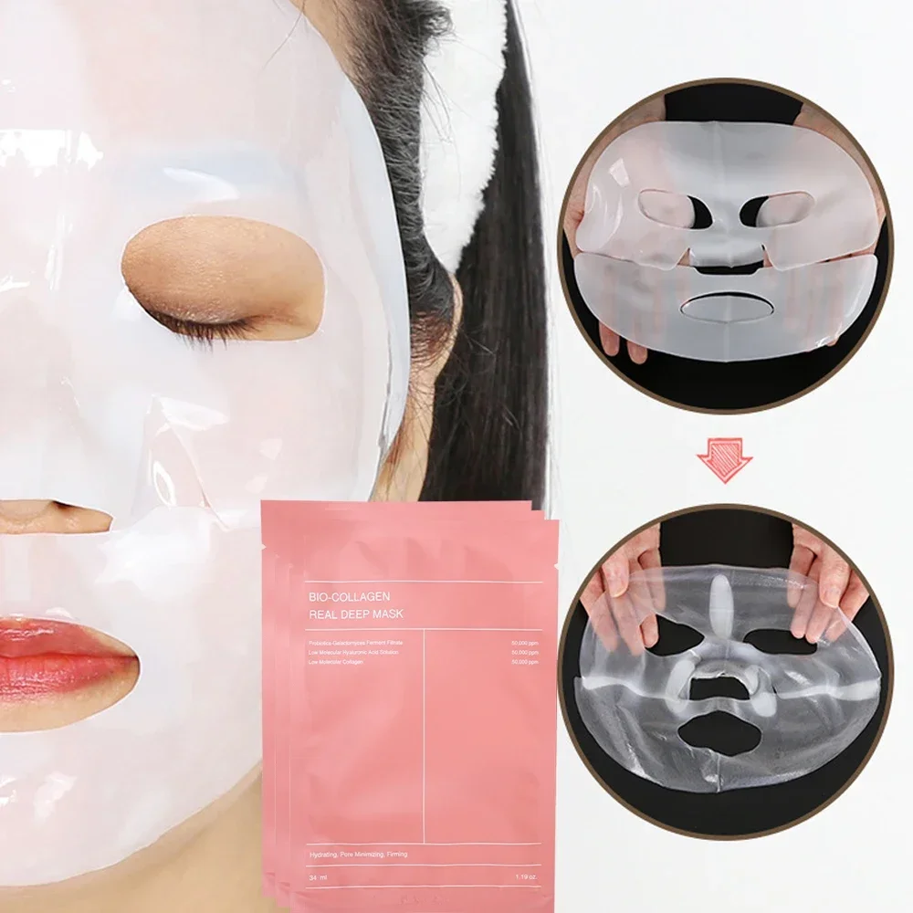 1-3pcs Split Collagen Facial Mask Deep Moisturizing Collagen Protein Hydrogel Mask Soft Gel Masks for Women Skin Care Products