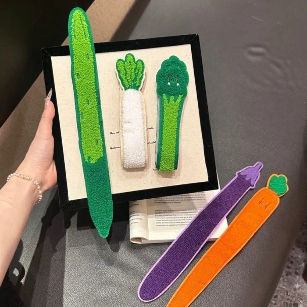 Simulated Vegetable Vegetable Hair Bang Pad Cute Cartoon Hook And Loop Hair Velcro Pad No Trace Soft Fringe Hair Sticker