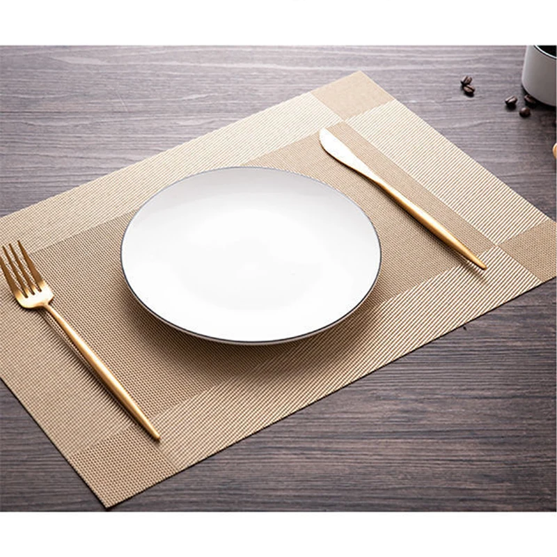Home Dining Table Heat insulation Mat Table Protect Mat PVC Waterproof Oil-proof Placemat Modern Style Decor Dining Table Mat