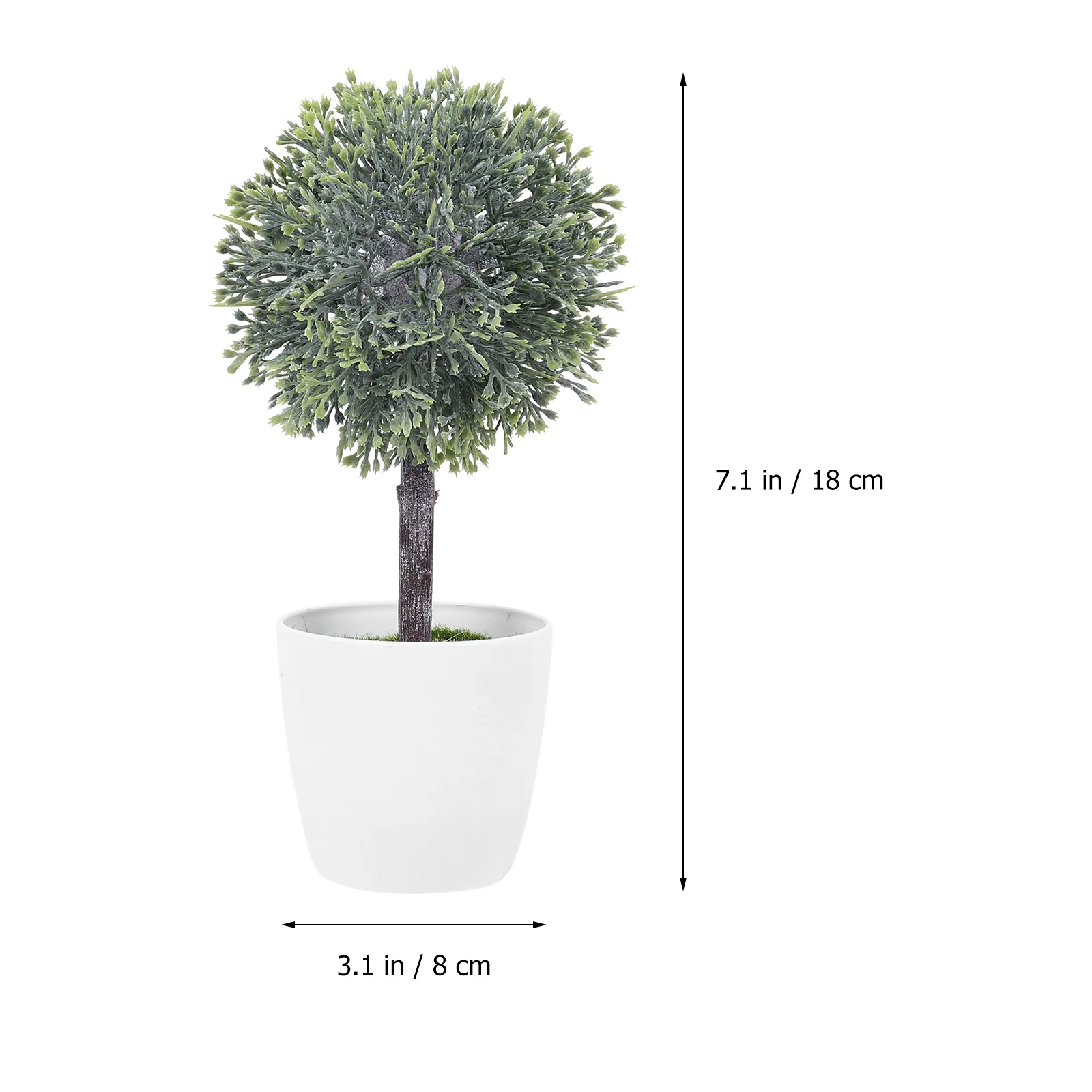 بونساي الاصطناعي وهمية الكرة شكل نبات ديكور للمنزل مكتب سطح المكتب داخلي في الهواء الطلق محاكاة الديكور الخضرة #6