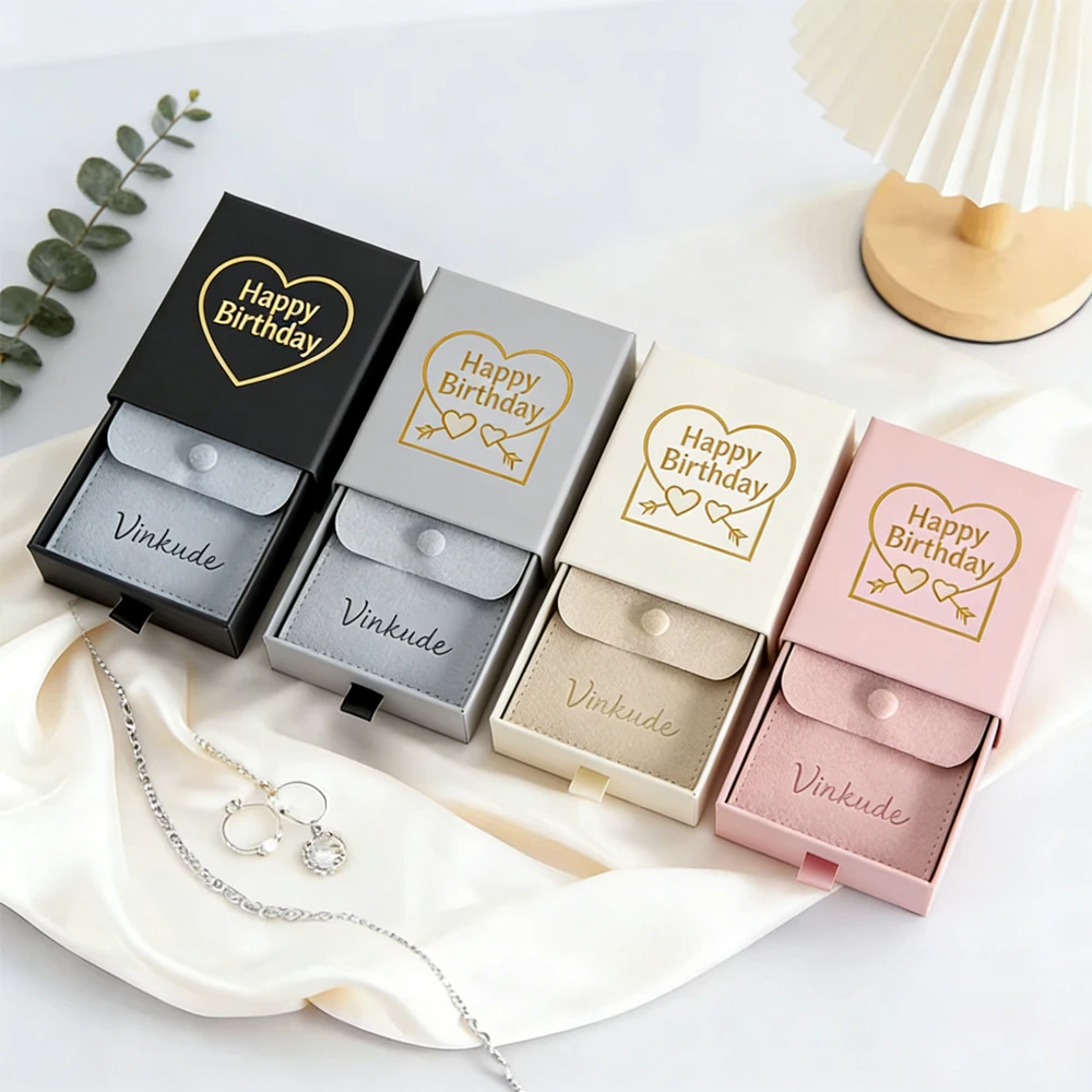 

Персонализированная шкатулка для украшений с логотипом, индивидуальная упаковка для колец, серег, ожерелий, мешочек из микрофибры с бархатным покрытием на кнопке