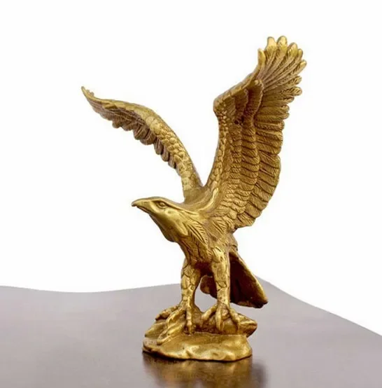 China Bronze Brass Statue EAGLE/Hawk Figure figurine 4.5