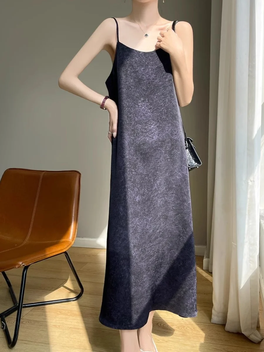 الراقية قزحي الألوان الرمال الحمضية الساتان طويل الدكتور المرأة قابل للتعديل نمط Cra Xiangyun الحرير الصينية الجديدة Sle قطعة واحدة D... #1