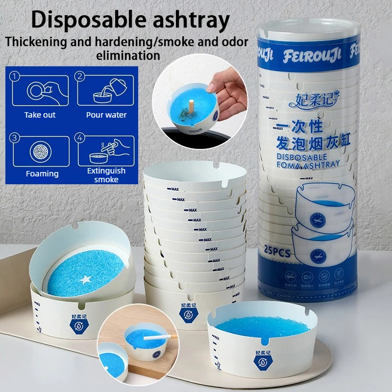 Hot selling home office with built-in smoke extinguishing sand disposable ashtray anti fly ash adsorption ashtray e-sports arena