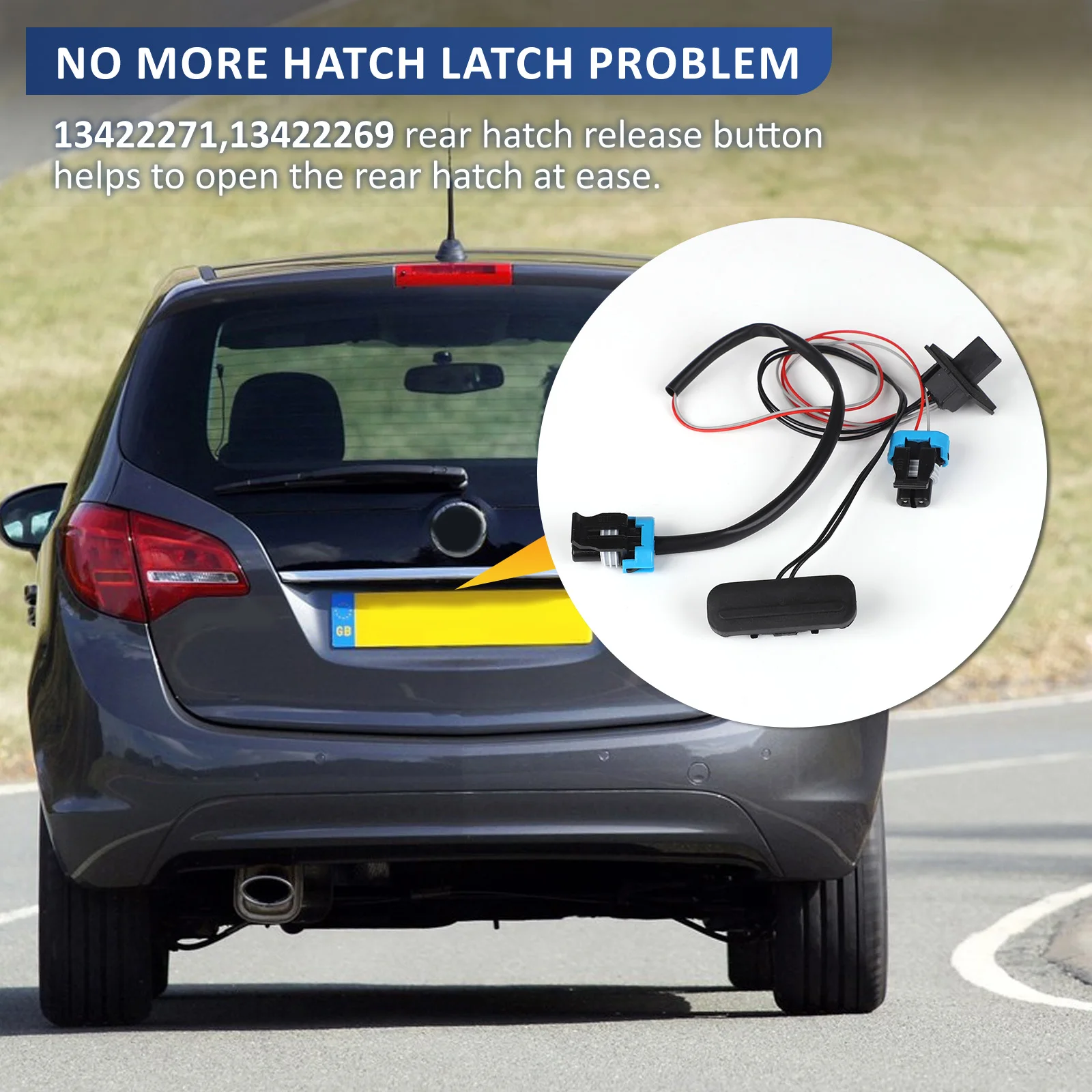 CNSPEED الباب الخلفي التمهيد الإصدار التبديل فتح الجذع التبديل ل فوكسهول ميريفا 2010-2017 أوبل فوكسهول ميريفا 2010-20 MPV 1241461 #6