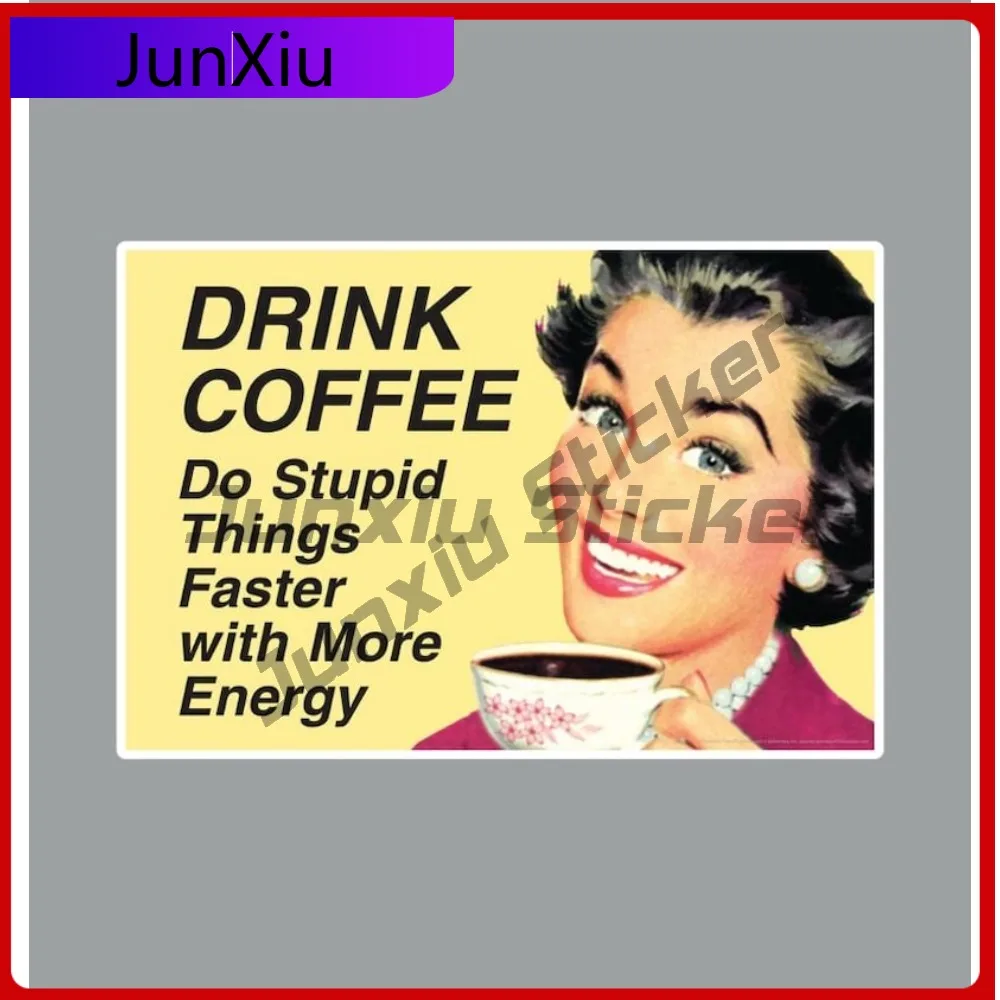 

Coffee Funny Humor Cover Scratches Sticker Decorative Decals Suv Cover Waterproof Car Decals Cute Fridge Bumper Window Phone Pvc
