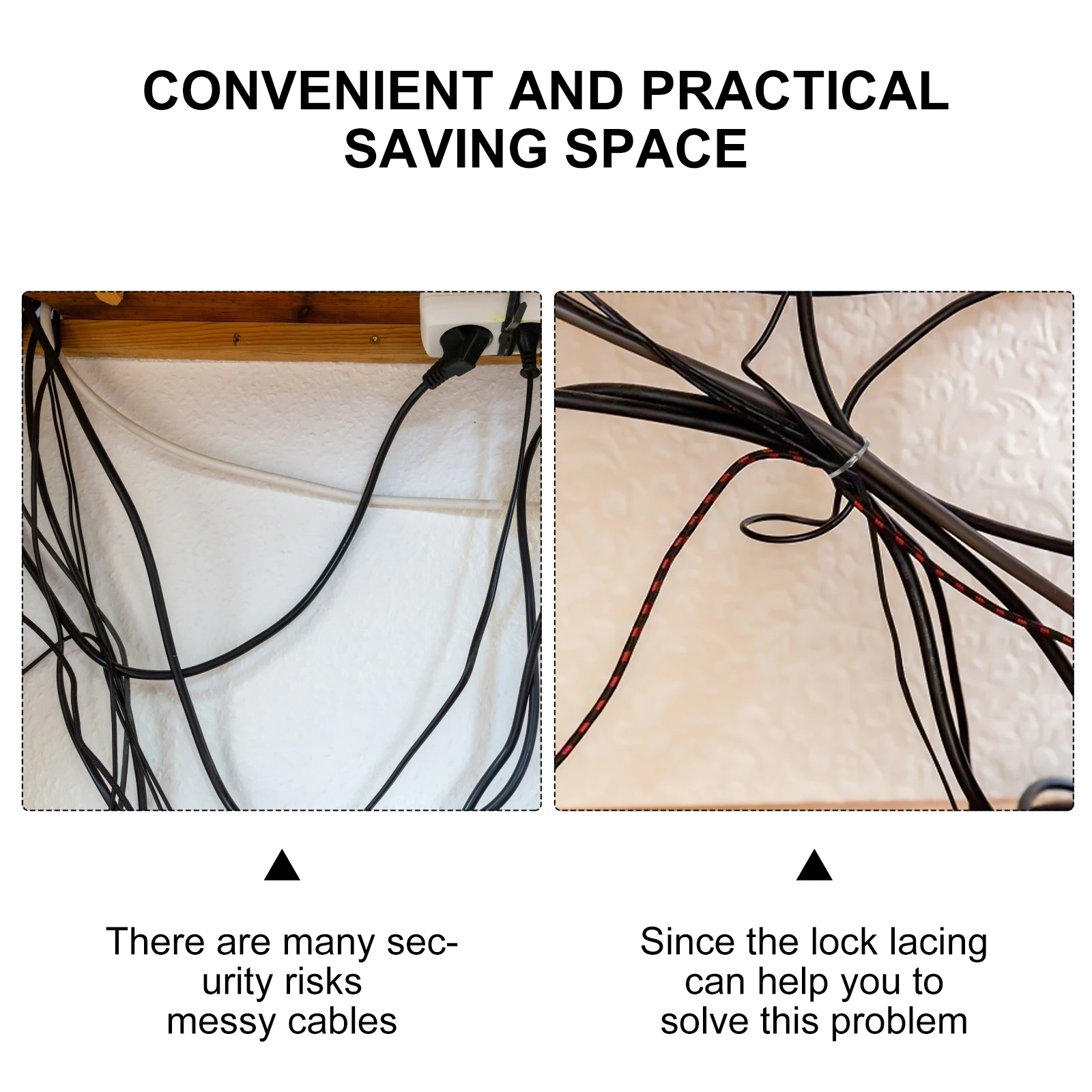 

100 pcs Stainless Steel Cable Ties Durable Nylon Straps Cord Organizer Household Supplies Waterproof Wear Resistant
