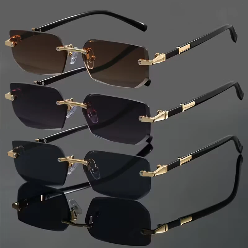 3 قطعة الرجال/النساء متعدد الألوان شخصية عادية بدون شفة نظارات مربعة للحياة اليومية في الهواء الطلق عطلة الشاطئ الشارع التصوير الفوتوغرافي