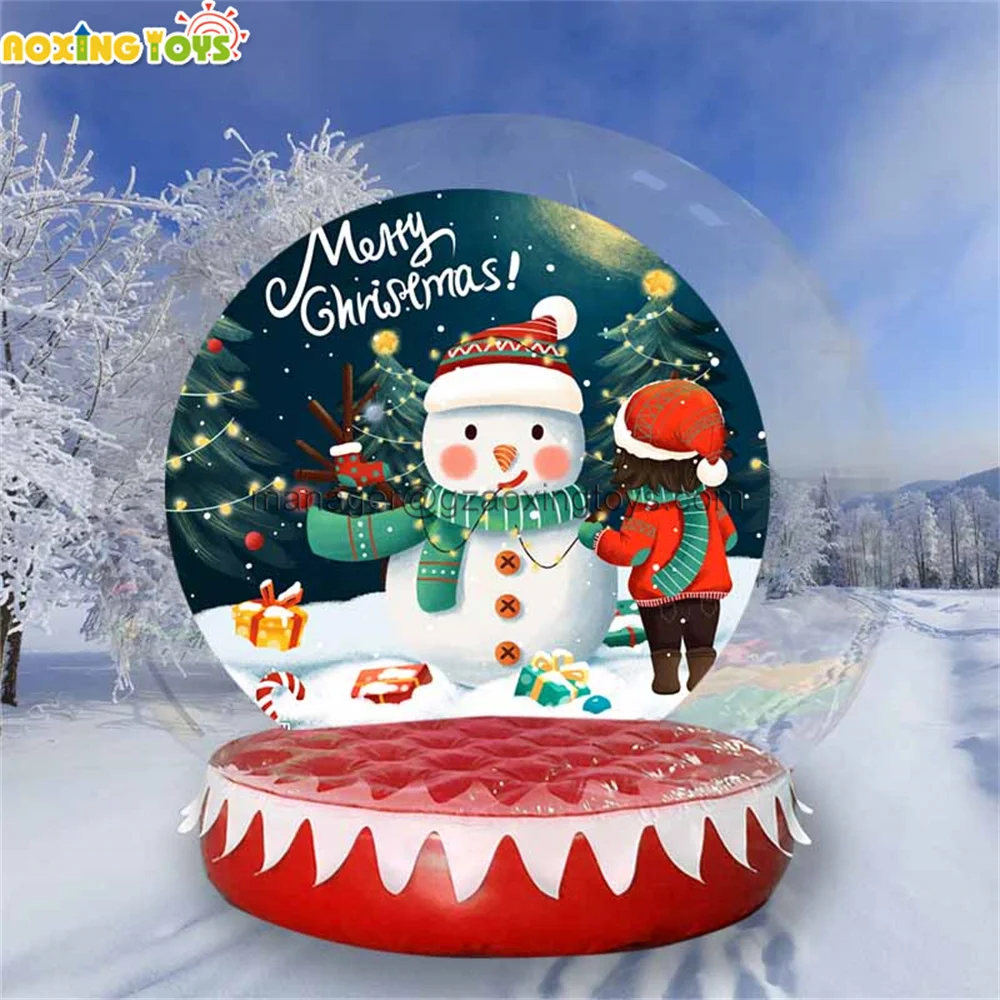 2/3/4M Outdoor Giant Christmas Decorations Inflatable Snow Globe Bounce House Photo Booth For Festival Party Events