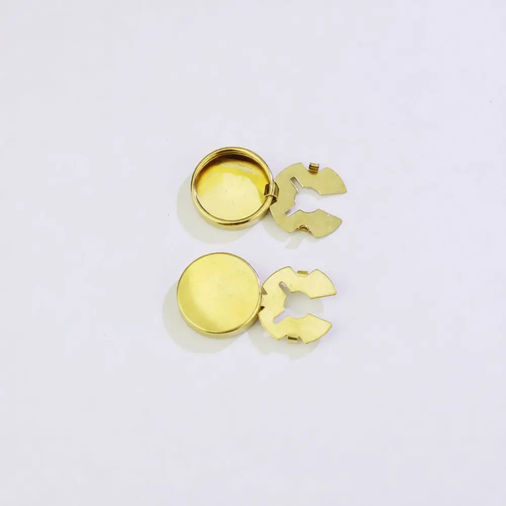 Diy Crafting Turtle Brass Button Blank For Shirt Accessory Cufflink Brooch Jewelry Making Metal Finding Supplies