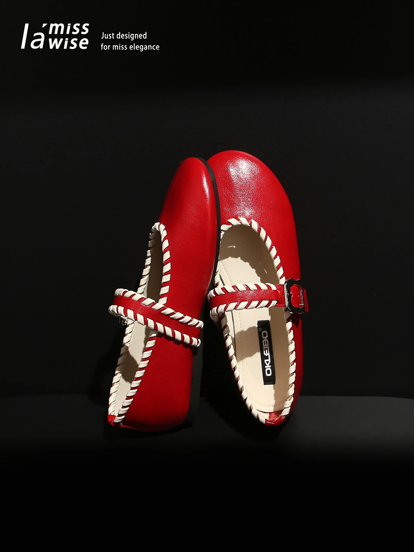 Sweet Style Flat Mary Janes Slip-On Shoes Women's 2026 New round Head Plain Bottom Ballet Shoes Playground Woven 