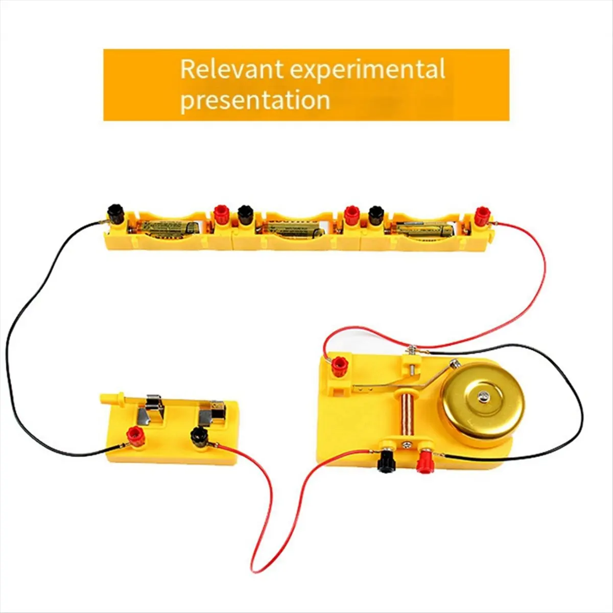 ABZT Electromagnetism Electric Bell Experiment Kit Physics Electromagnetic Relay Electromagnet Children Scientific