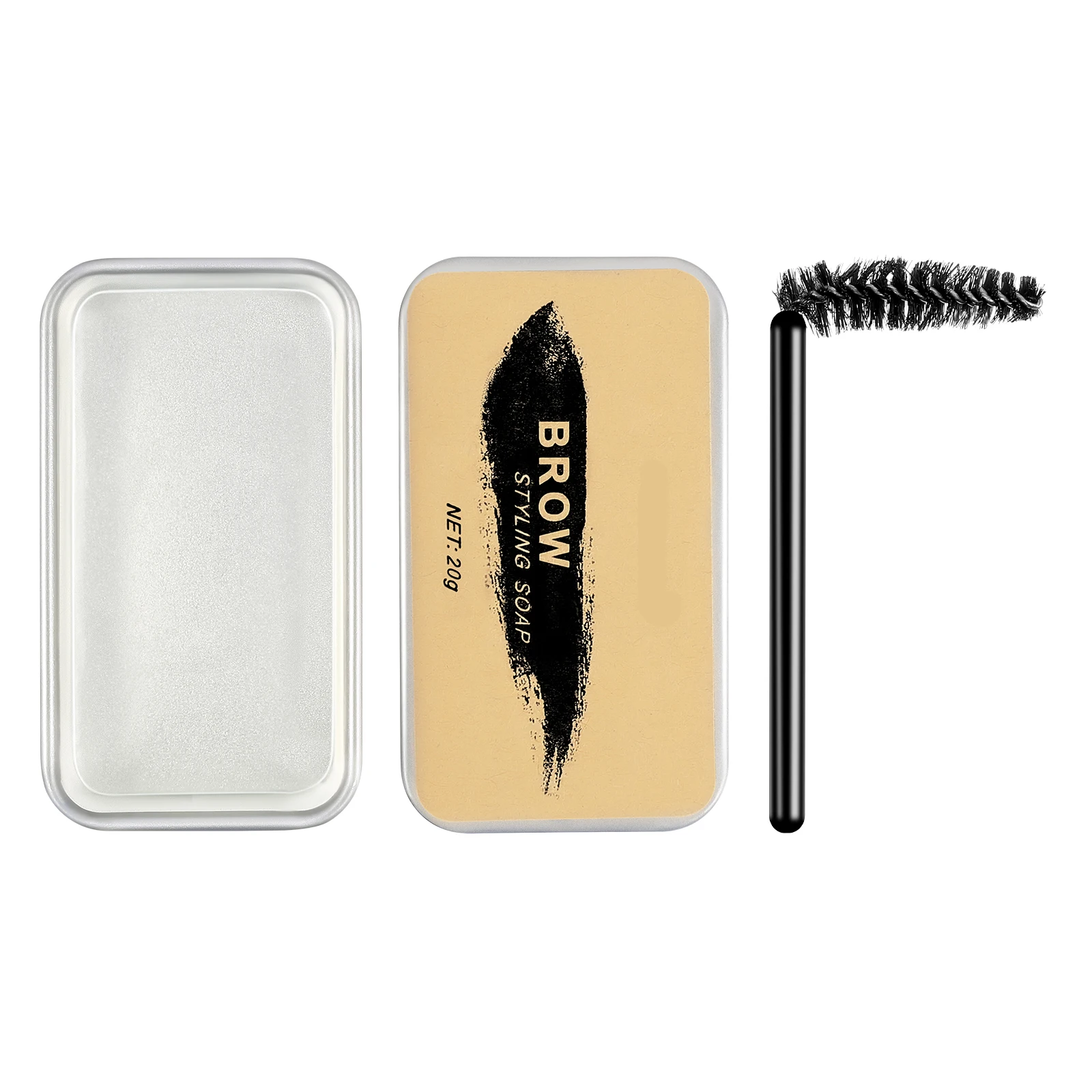 

Eyebrow Styling Cream Soap Brows Makeup Balm Kit Colorless Tint Setting Shaping Waterproof Long Lasting Portable