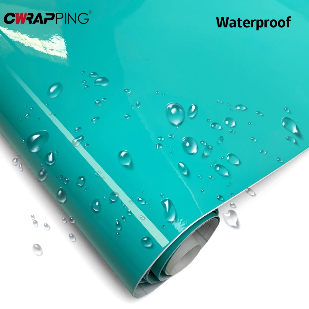 سيارة لاصق الفينيل التفاف تيفاني الأزرق ملصقات السيارات الفينيل الخارجي فيلم التفاف احباط الجسم تغطي ملصق مخصص السيارات #3