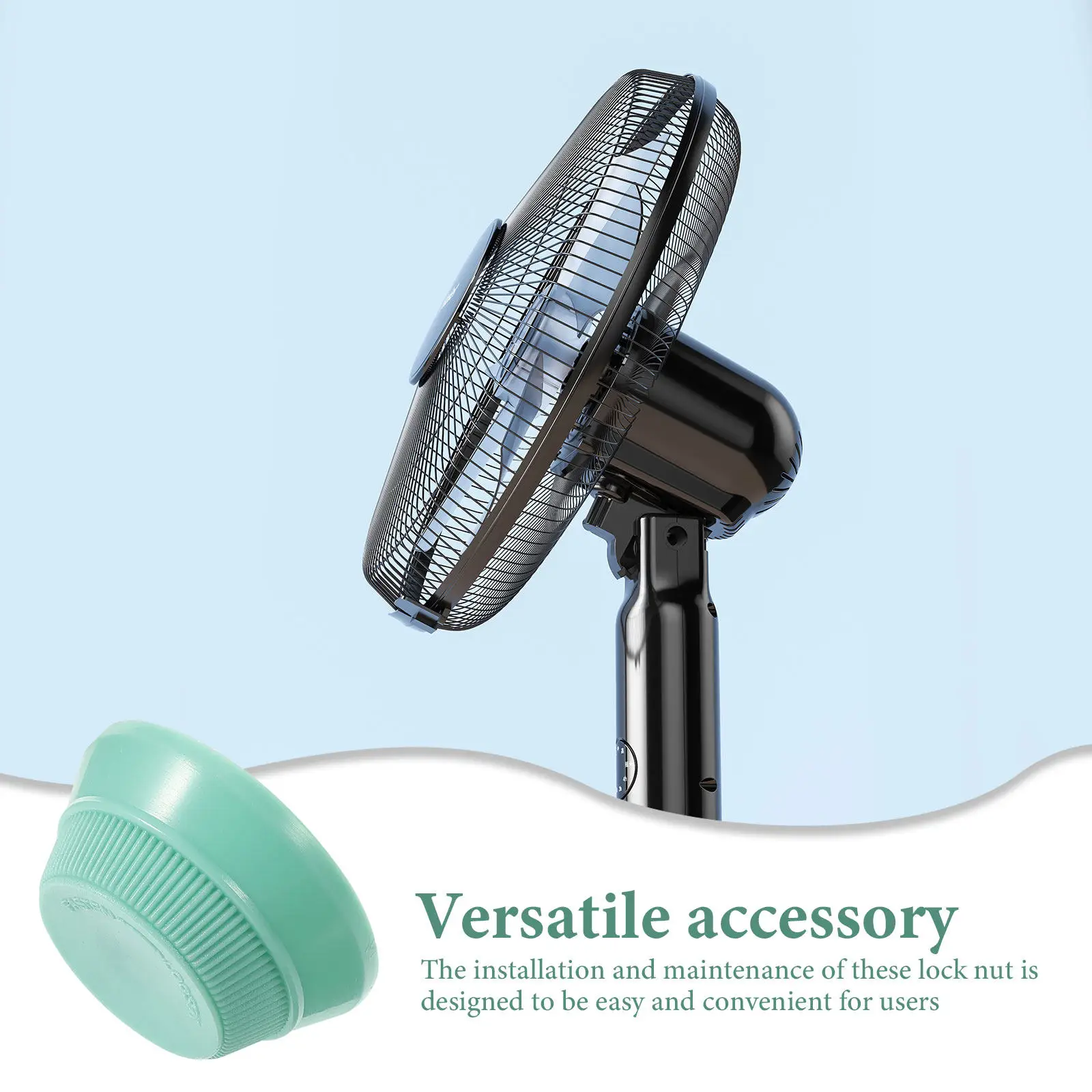 

Fan Leaves Nut Cover Replacement Plastic Table Floor Standing Pedestal Electric Blade Lock Cap Accessory Repair Part