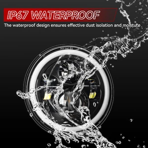 2 Universal PCs 7 Zoll LED -Auto Motorrad Leuchtturm DRL H4 für Harley BMW Yamha Honda 7 8 Hauptverkäufe LED LED Universal Car - №1