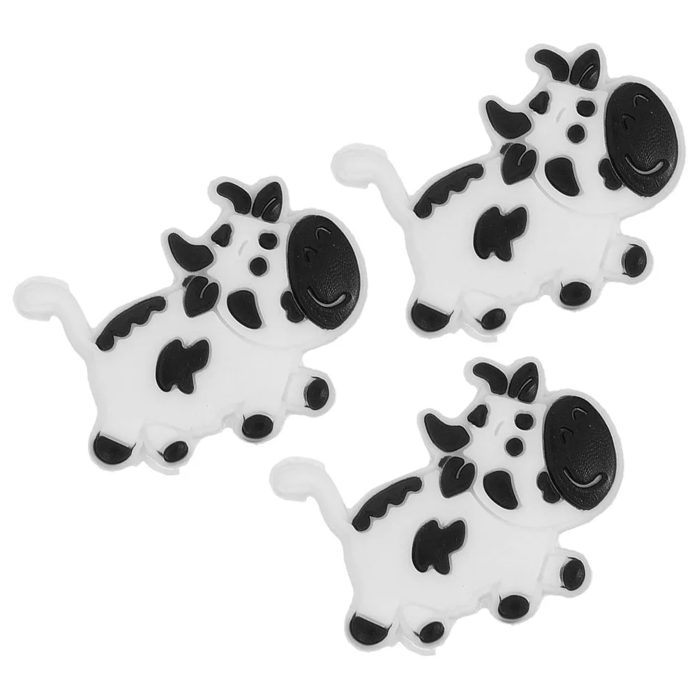

3pcs Tennis Racket Shock Absorber Cute Cow Shape Vibration Dampener Stable Accessories Practical Material Easy Install