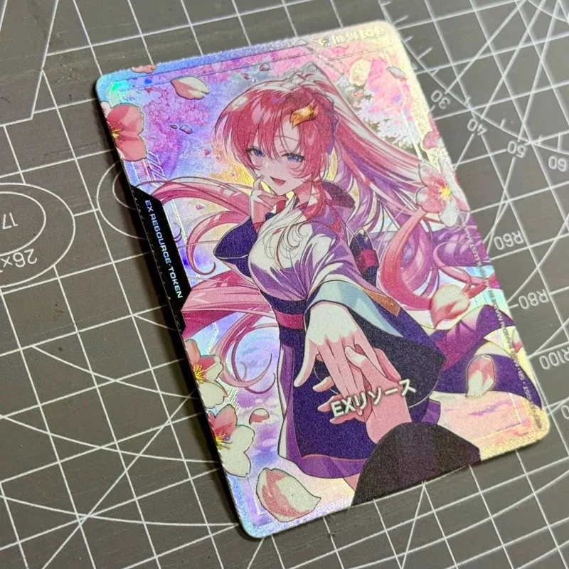 Suitable for Gundams DIY Lacus Clyne EX Resource Battle Token Card GD05 SPEX Laser Flash 1st Anniversary SP Commemorative Card