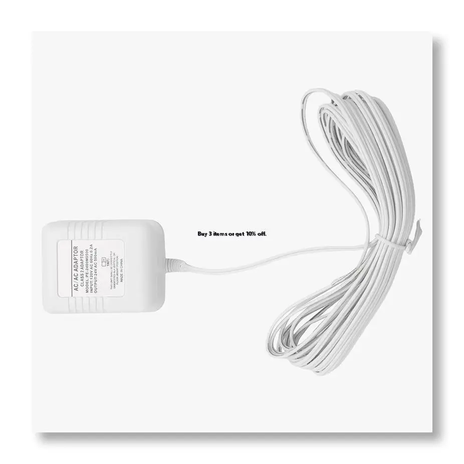 ✼Doorbell Transformer 24V Adapter for Ring Video Doorbell, 16.4ft Long C Wire Power Supply, for Most Video Doorbells US