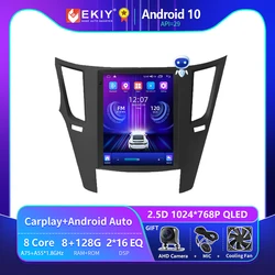 EKIY T9 For Subaru Outback Impreza Legacy RHD LHD 2009 - 2014 Car Radio Multimedia Tesla Screen Navigator GPS Android Auto 2 DIN