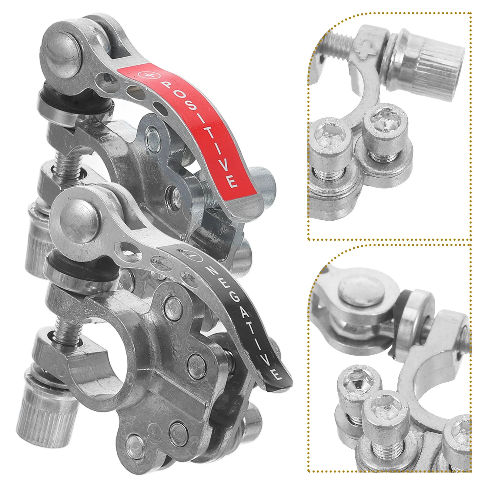 

4Pcs Car Clamps Zinc Alloy Terminal Connectors Auto Cable Ends Electrical Clips Terminal Clamp