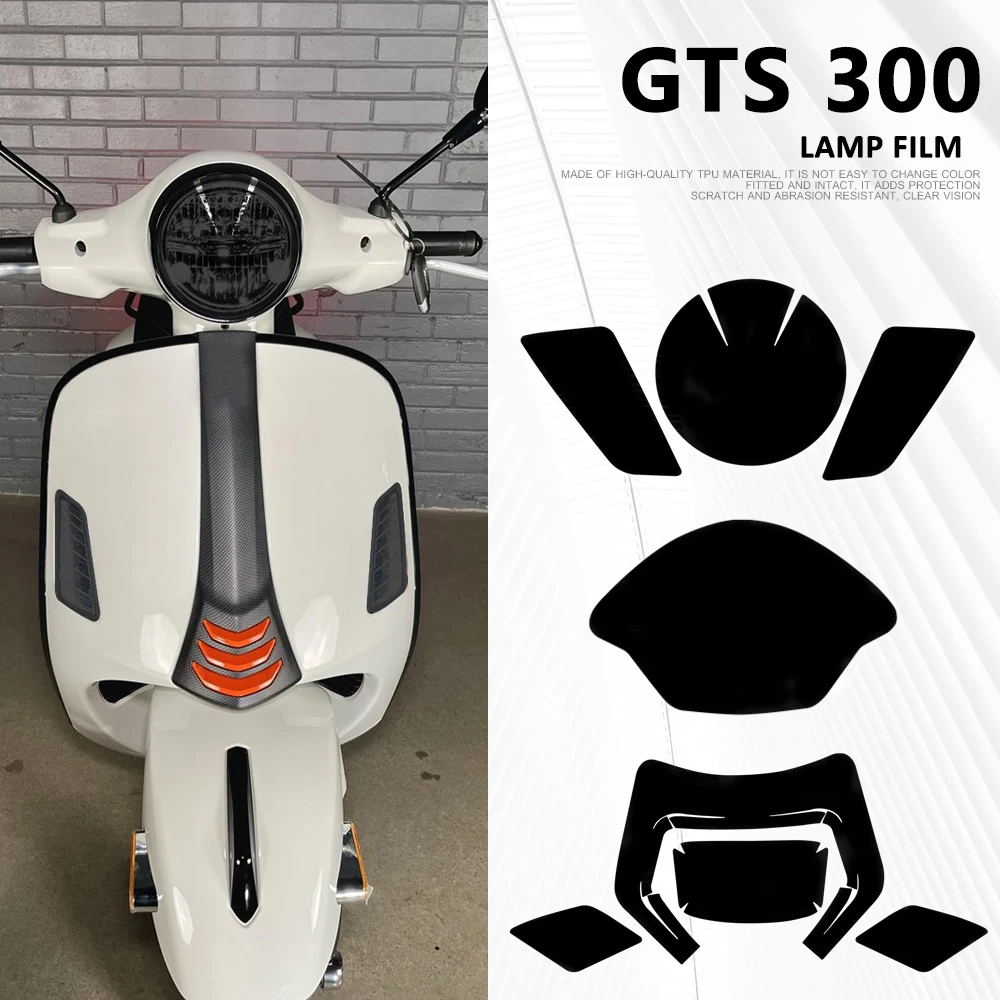 베스파 GTS 300 gts300 GTS300 2023 2024 용 방수 헤드라이트 필름, 후면 램프 필름 시트 스티커 오토바이, 신제품