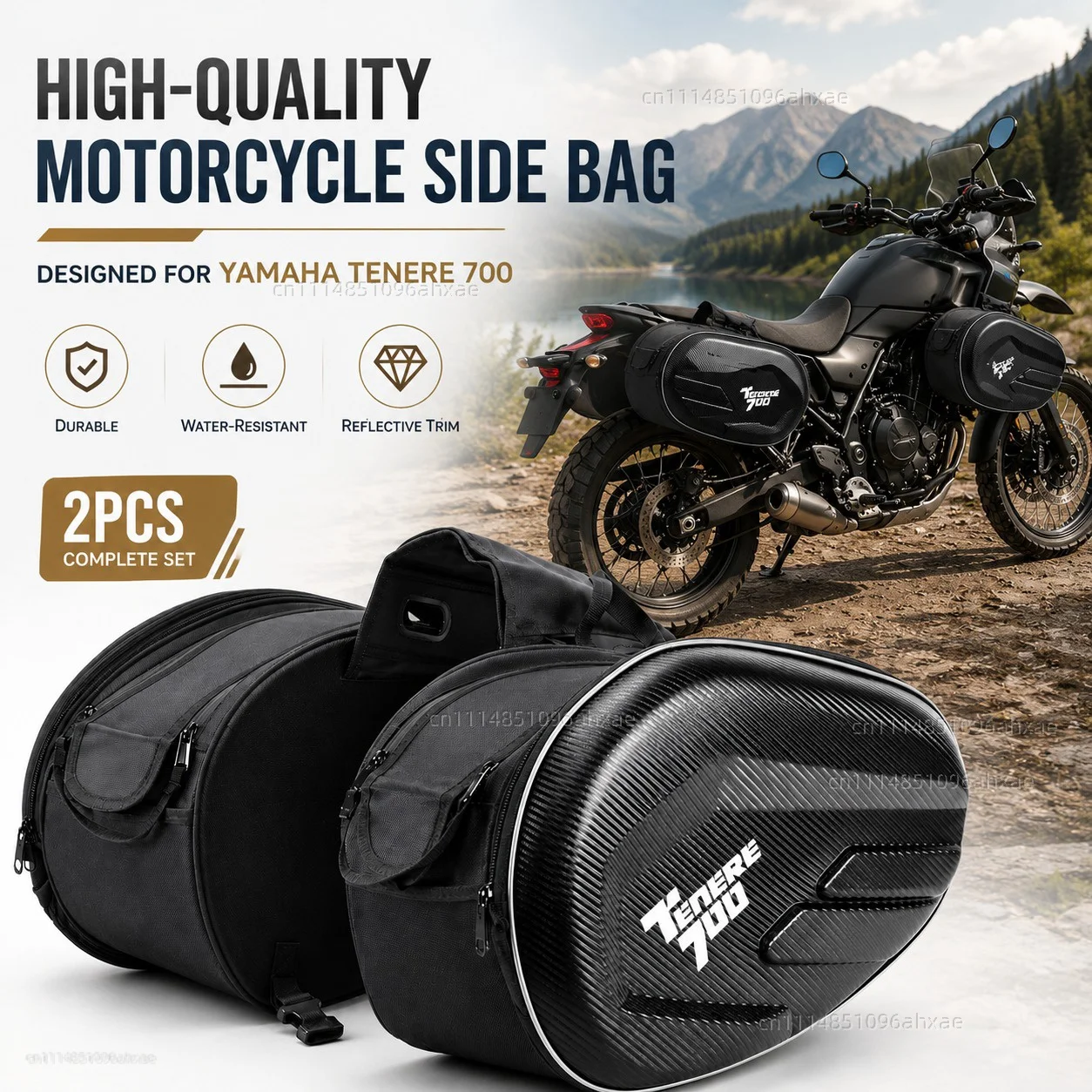 For YAMAHA TENERE 700 Tenere700 XTZ 700 T700 2020 2021 2PCS Motorcycle Pannier Bags Luggage Saddle Bags Side Storage Fork Travel
