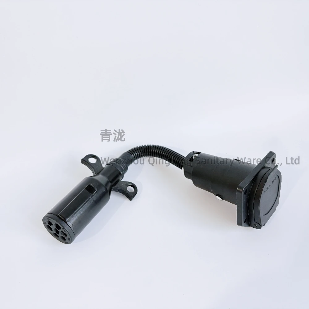 

Universal Trailer Plug Adapter Round Hole 7-Pin to RV7-Pin Converter ABS Structure for Vehicle Towing Compatibility