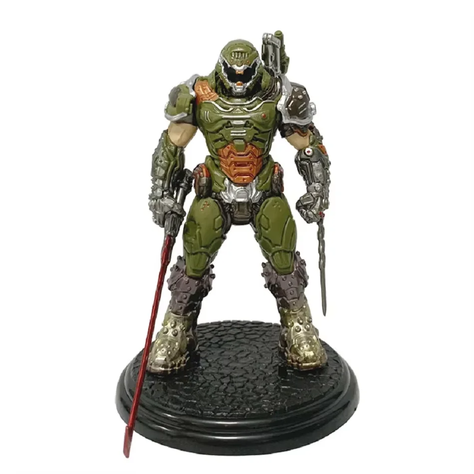 Doom Eternal Doom Slayer Arkham Action Figure Collectible PVC Game Character Model Desktop Ornament Toy For Game Collectors view 4