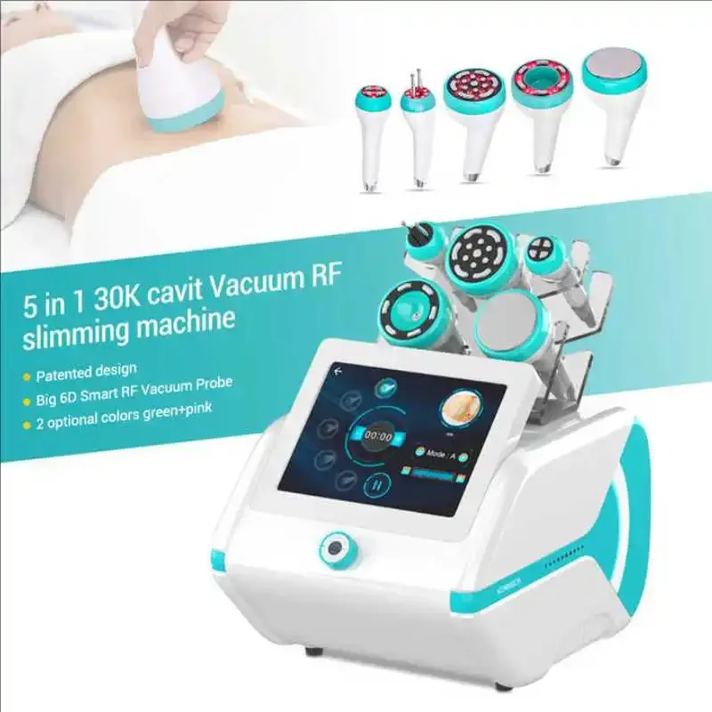 5 in 1 Weight Loss System Ultrasonic Cavitation Machine with RF 40K/80K Vacuum Beauty Salon Equipment for Body Slimming & Skin T