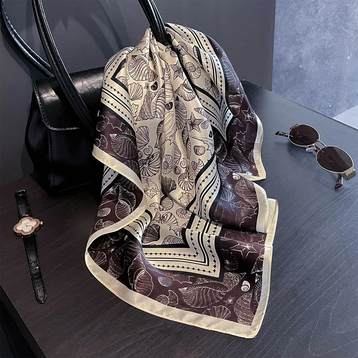 Women Shawl 100% Real Silk Square Scarf Luxury High Quality Foulard Bandana Hijab Headband Wrap Neck Bufanda Echarpe Headscarf