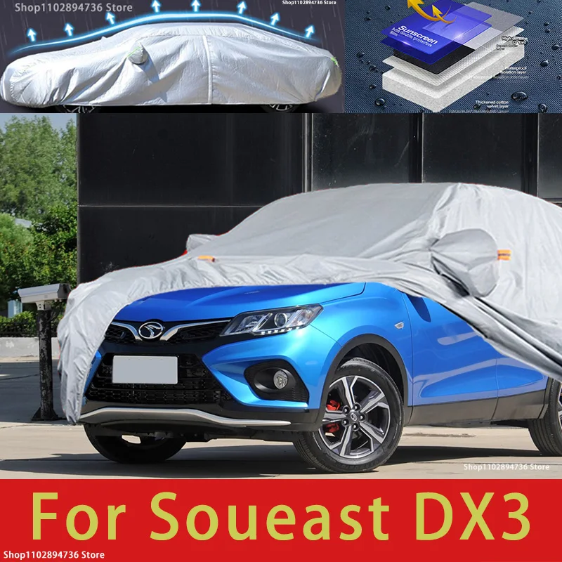 

For Soueast DX3 Outdoor Protection Full Car Covers Snow Cover Sunshade Waterproof Dustproof Exterior Car accessories